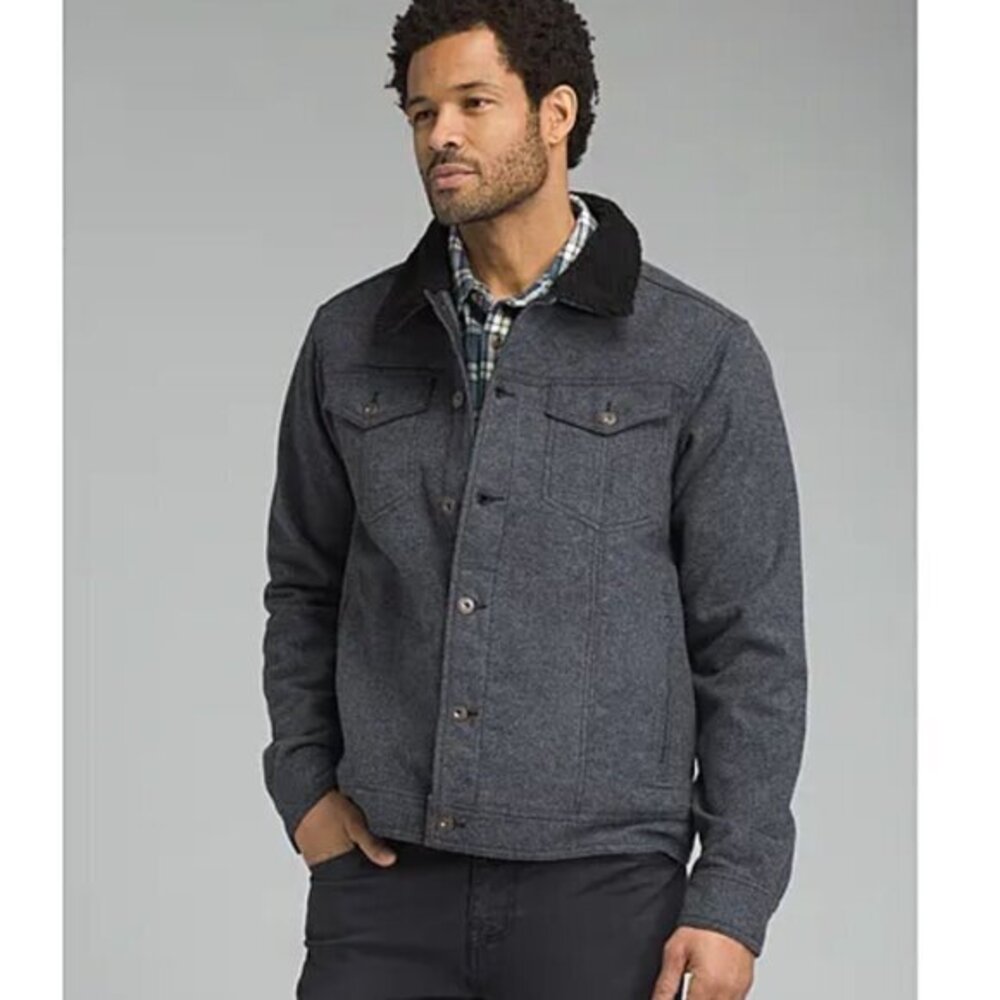 prAna Pinnacle Jacket - Men's, Charcoal- Size X-Large (XL)